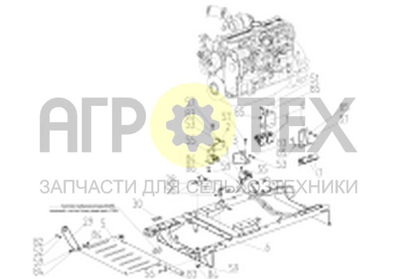 Чертеж Подмоторная рама (161.05.05.000Ф)